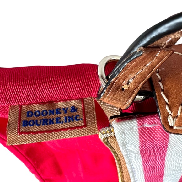 Dooney & Bourke Sullivan Striped Crossbody Bag Watermelon & White Stripe EUC - Picture 11 of 14